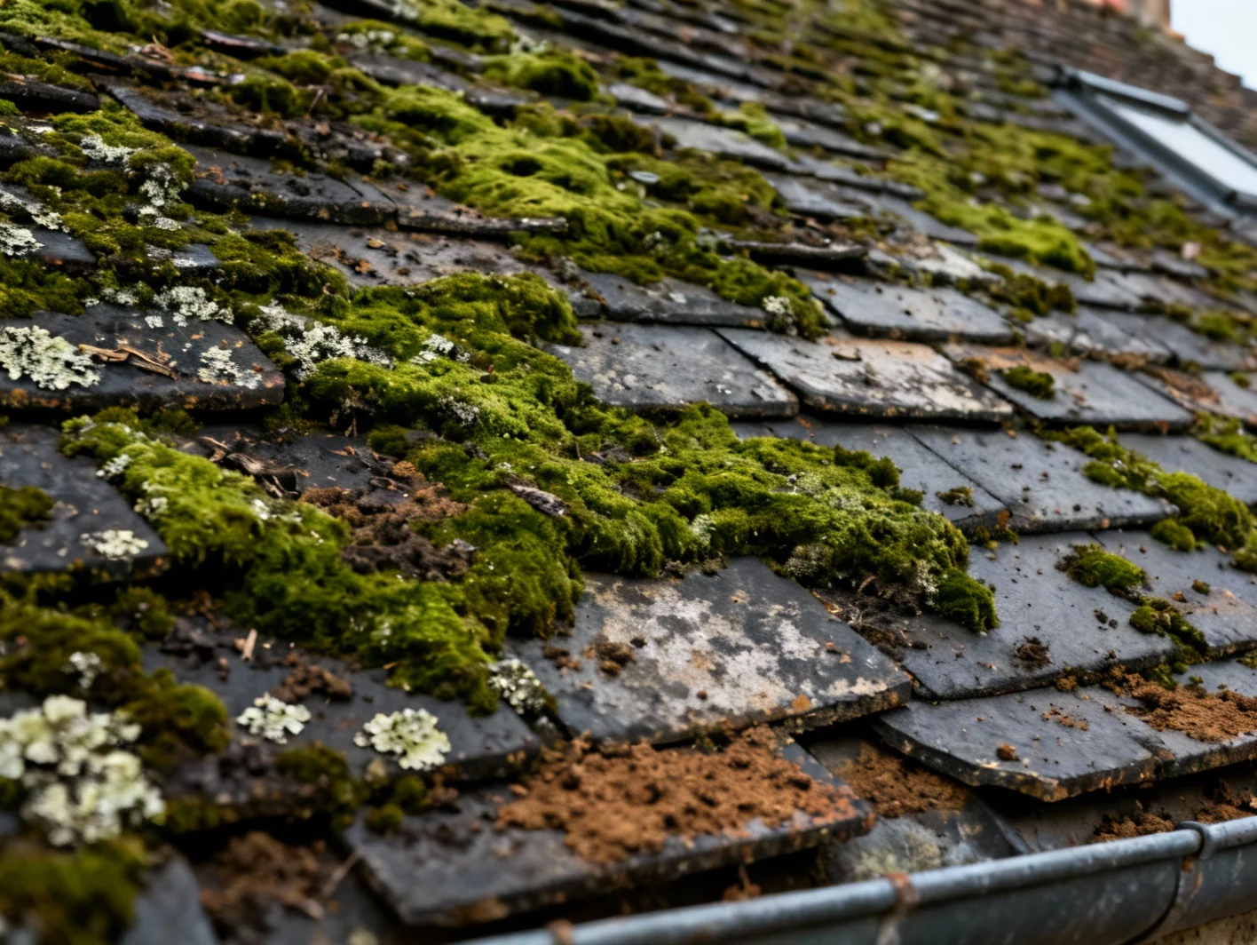 Nettoyage de toiture - Avant